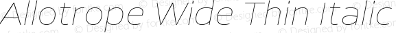 Allotrope Wide Thin Italic