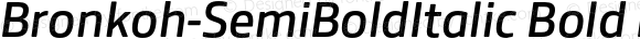 Bronkoh-SemiBoldItalic Bold Italic