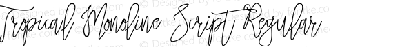 Tropical Monoline Script