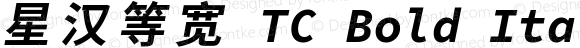 星汉等宽 TC Bold Italic