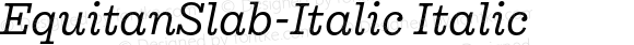 EquitanSlab-Italic Italic