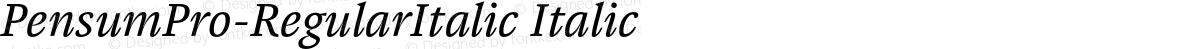 PensumPro-RegularItalic Italic