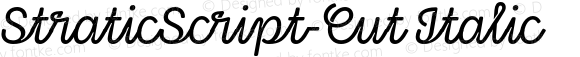 StraticScript-Cut Italic