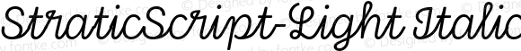 StraticScript-Light Italic