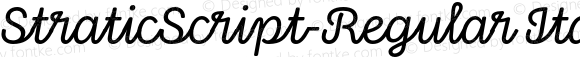 StraticScript-Regular Italic