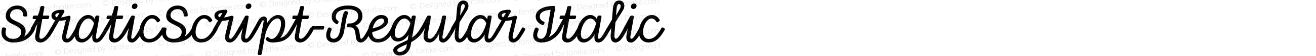 StraticScript-Regular Italic