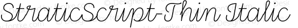 StraticScript-Thin Italic