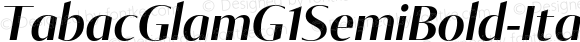 TabacGlamG1SemiBold-Italic