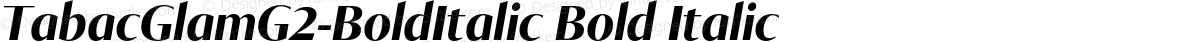 TabacGlamG2-BoldItalic Bold Italic