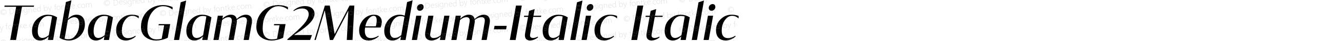 TabacGlamG2Medium-Italic Italic