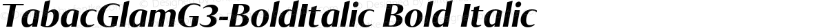 TabacGlamG3-BoldItalic Bold Italic