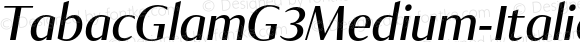 TabacGlamG3Medium-Italic Italic