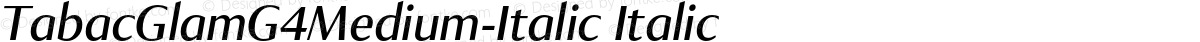 TabacGlamG4Medium-Italic Italic