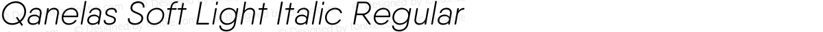 Qanelas Soft Light Italic Regular