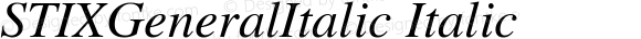 STIXGeneralItalic Italic