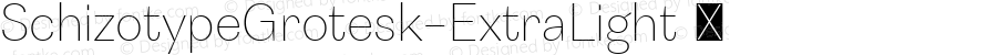 ☞SchizotypeGrotesk-ExtraLight