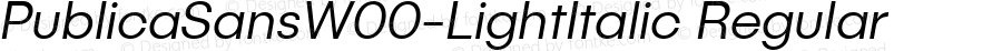 PublicaSansW00-LightItalic Regular