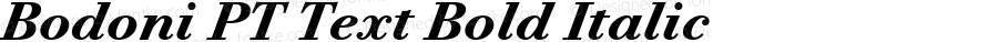 Bodoni PT Text Bold Italic