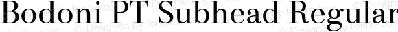 Bodoni PT Subhead Regular