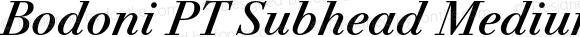 Bodoni PT Subhead Medium Italic