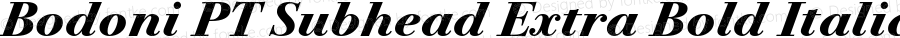 Bodoni PT Subhead Extra Bold Italic