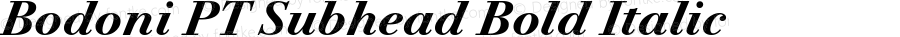 Bodoni PT Subhead Bold Italic