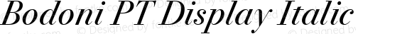 Bodoni PT Display Italic