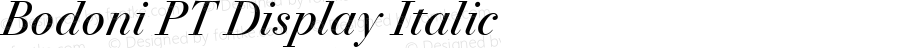 Bodoni PT Display Italic