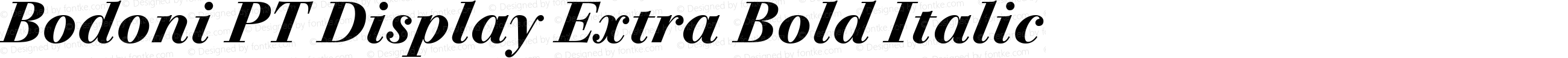 Bodoni PT Display Extra Bold Italic