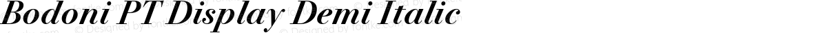 Bodoni PT Display Demi Italic