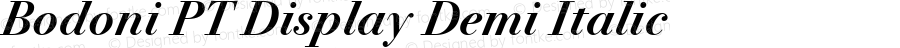 Bodoni PT Display Demi Italic