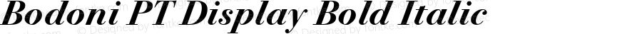 Bodoni PT Display Bold Italic