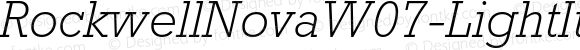 RockwellNovaW07-LightItalic Regular