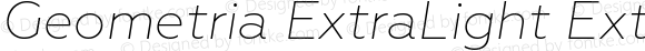 Geometria ExtraLight ExtraLight Italic