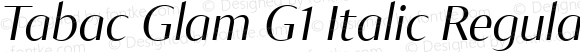 Tabac Glam G1 Italic Regular