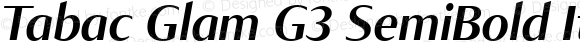 Tabac Glam G3 SemiBold Italic Italic