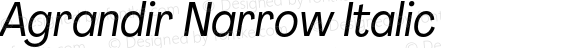 Agrandir Narrow Italic