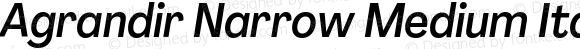 Agrandir Narrow Medium Italic