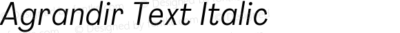 Agrandir Text Italic