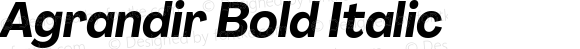 Agrandir Bold Italic