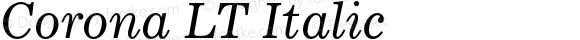 CoronaLT-Italic