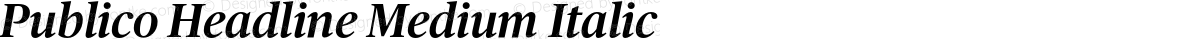 Publico Headline Medium Italic