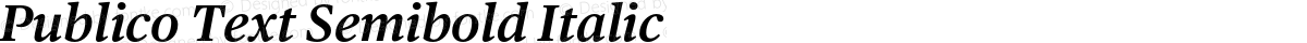 Publico Text Semibold Italic