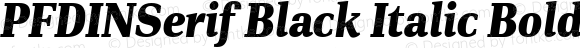 PFDINSerif Black Italic Bold Italic