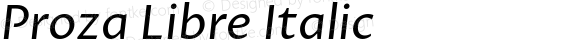 Proza Libre Italic Version 1.000; ttfautohint (v1.4.1.8-43bc)
