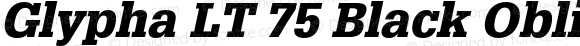 Glypha LT 75 Black Oblique 006.000