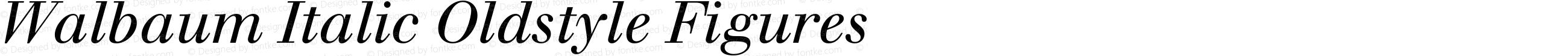 Walbaum Italic Oldstyle Figures