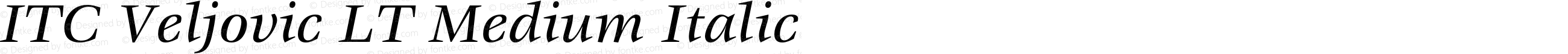 ITC Veljovic LT Medium Italic