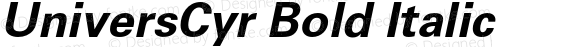 UniversCyr Bold Italic