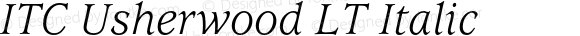 UsherwoodLT-BookItalic